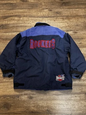 Chaqueta de Colección Houston Winter Rockets Champion Puffer Cremallera Completa NBA Años 90 Foto 1 de 4