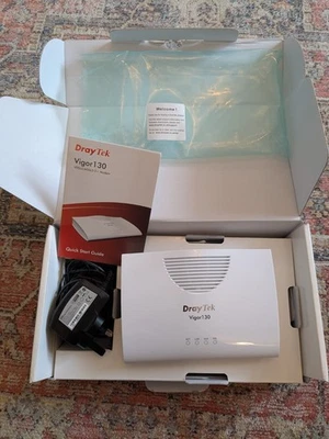 Draytek Vigor 130 ADSL2+/VDSL2 (FTTC/BT Infinity) Ethernet Modem PPPoE Bridge - Image 1 of 2
