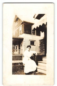 RPPC Akron, Ohio Houses 1918 Real Photo Antique Postcard - Picture 1 of 2