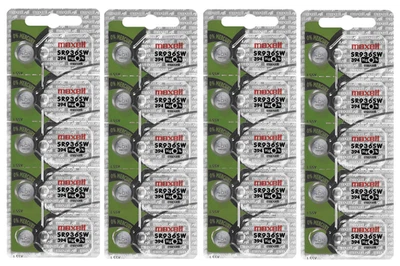 Batería de reloj Maxell 394 SR936SW 1,55 V óxido de plata (20 baterías) Foto 1 de 4