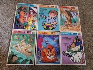 Vintage Lot Of 6 Disney Golden Frame-Tray Puzzles Nursery Rhymes Jungle Book  - Picture 1 of 10