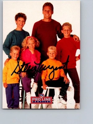 Pro Line Portraits 1992 Steve Largent & Family certificado automático autografiado firmado Foto 1 de 2
