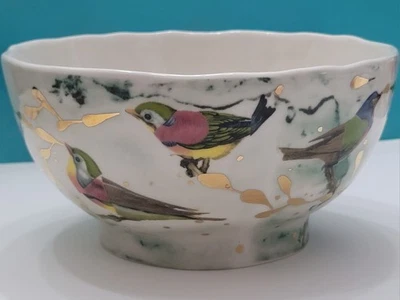 Ruan Hoffman For Anthropologie Retired Dream Birds Pasta Serving Bowl - Image 1 of 4