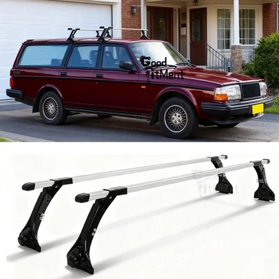 For Volvo 240 740 940 63" Rain Gutter Roof Rack Cross Bar Cargo Kayak Carrier 2x - Image 1 of 4