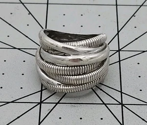 Judith Ripka Sterling Silver Eternity 7 Band Ring Sz. 7.75 - Picture 1 of 10