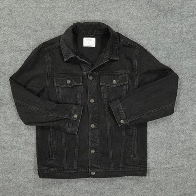 Jaqueta Old Navy Meninas XXL 18 Preta Lavagem Denim Caminhoneiro Botão Frontal Jeans Bolsos - Imagem 1 de 4