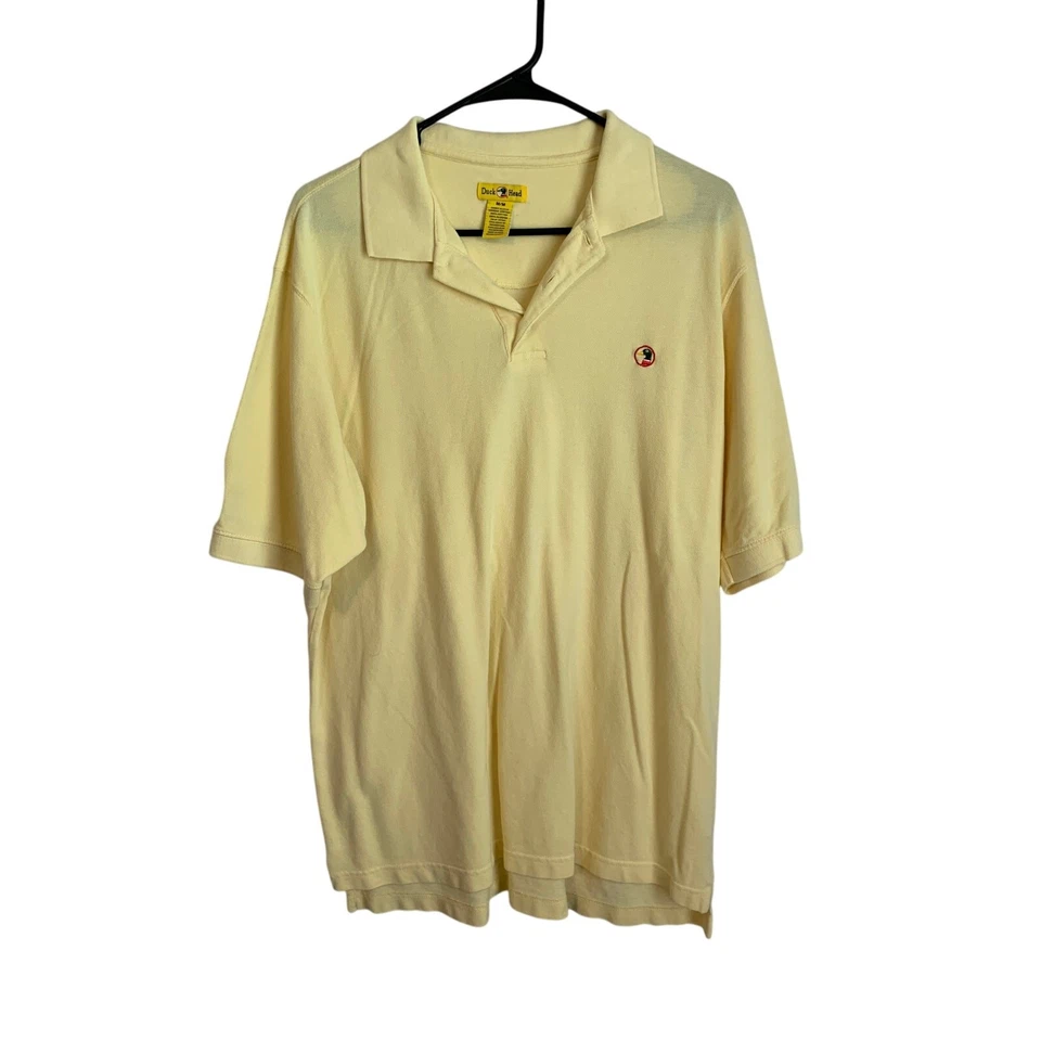 Polo de golf Duck Head amarillo mediano manga corta 100 % algodón para hombre Foto 1 de 4
