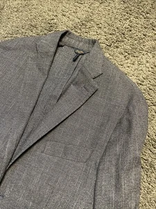 Good Man Brand The Downtown Wool Cotton Slate BlueGray Blazer Two Button Size 38 - Picture 1 of 20