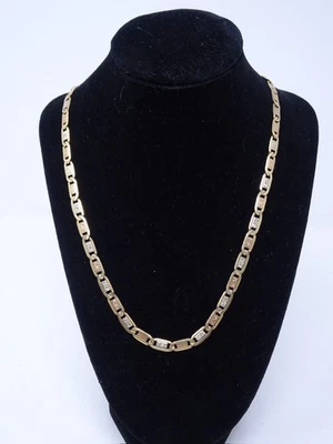 Collar de eslabones Valentino tricolor 14K oro macizo 24" - 35,6 g - 5,7 mm Foto 1 de 2