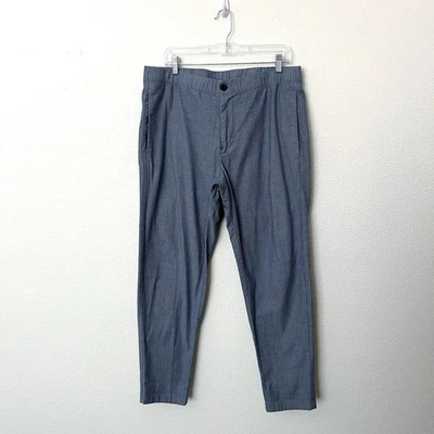 Брюки Bonobos размер Large L в синюю полоску The Off Duty Chino Lounge эластичные на талии - Изображение 1 из 4