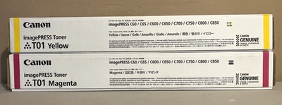 Tóner original Canon imagePRESS T01 amarillo y magenta NUEVO cajas selladas Foto 1 de 4