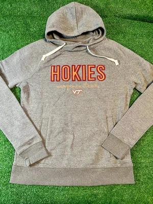 Virginia Tech Hokies Women's Soft Gray Hoodie Sweatshirt - Medium NWOT - Image 1 of 4
