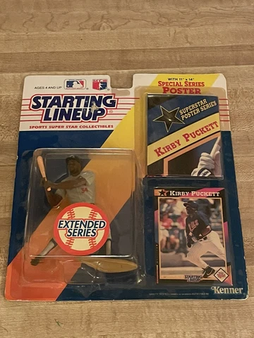Starting Lineup SLU MLB 1992 Minnesota Twins Kirby Puckett w/Poster Extended New Cover