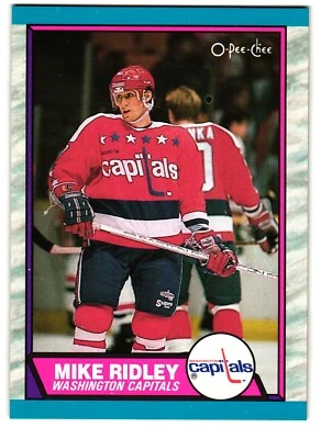 1989-90 O-Pee-Chee #165 Mike Ridley Washington Capitals - Image 1 of 2