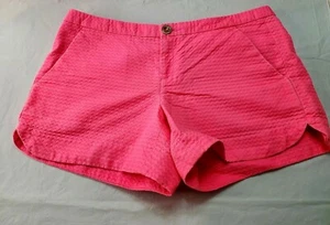 Pantalones cortos para mujer Lilly Pulitzer 00 rosa liso frontal plano águila - Imagen 1 de 9