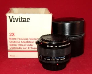 VIVITAR 2X MACRO FOCUSING TELECONVERTER FOR NIKON MOUNT - Picture 1 of 1