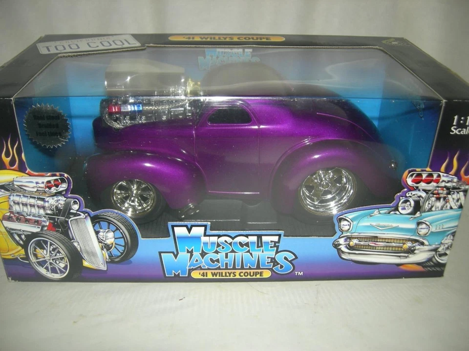 41 Willys Coupe in Purple Muscle Machine. Nice Box 1:18 scale - Image 1 of 1