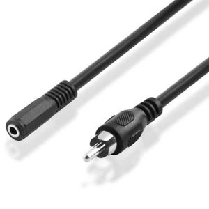 Adaptador de cable Cinch de 2 m conector de chinch en embrague mono clavija conector negro - Imagen 1 de 2