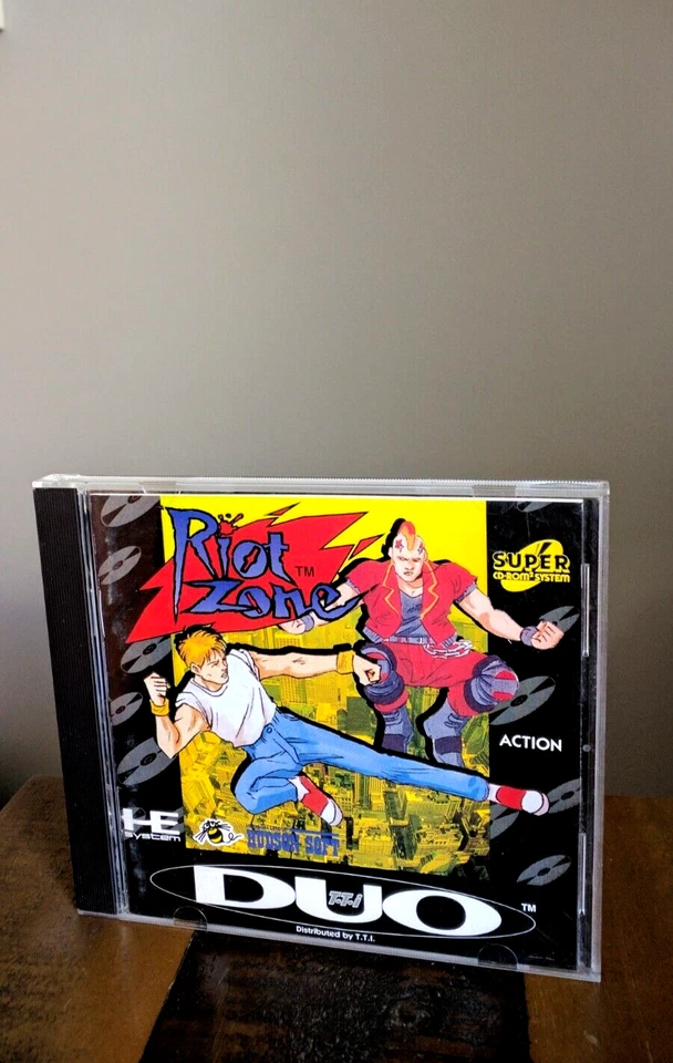 COMPLETE ✹ Riot Zone ✹ TURBO GRAFX 16 SUPER CD Turbo Duo Game ✹ USA Version - Image 1 of 4
