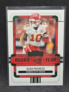 2022 Panini Contenders #ROY-IPA Isiah Pacheco Rookie of the Year KC Chiefs Green - Picture 1 of 2