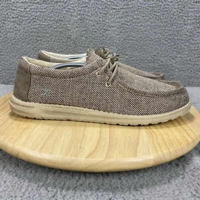 Mocasín sin cordones Hey Dude Art Wally A51 para hombre talla 11 beige informal cómodo frío Foto 1 de 4