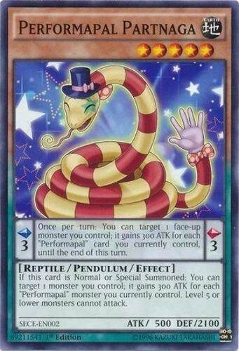 Yu-Gi-Oh! TCG Performapal Partnaga Secrets of Eternity SECE-EN002 1st Common NM - Image 1 of 1