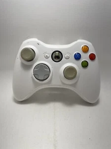 Official Microsoft Xbox 360 WHITE Wireless Controller Genuine Original OEM - Picture 1 of 7