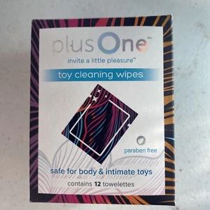 2 Pack plusOne Toy Cleaning Wipes 12 Ct Paraben Free  Body & Intimate Towelettes - Picture 1 of 2