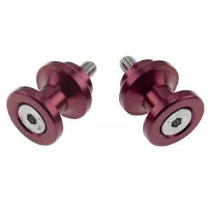 8mm Slider CNC Red For Honda Suzuki GSXR CBR Rhino Swingarm Stand Spools Lift - Picture 1 of 3