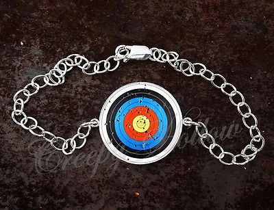 Pulsera ajustable de plata de ley 925 tiro con arco y flecha  Foto 1 de 3