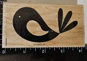 Vogel Gummistempel Holzhalterung Stampin Up Mollig Fett Grob Vogel 3 Schwanzfedern  - Bild 1 von 3