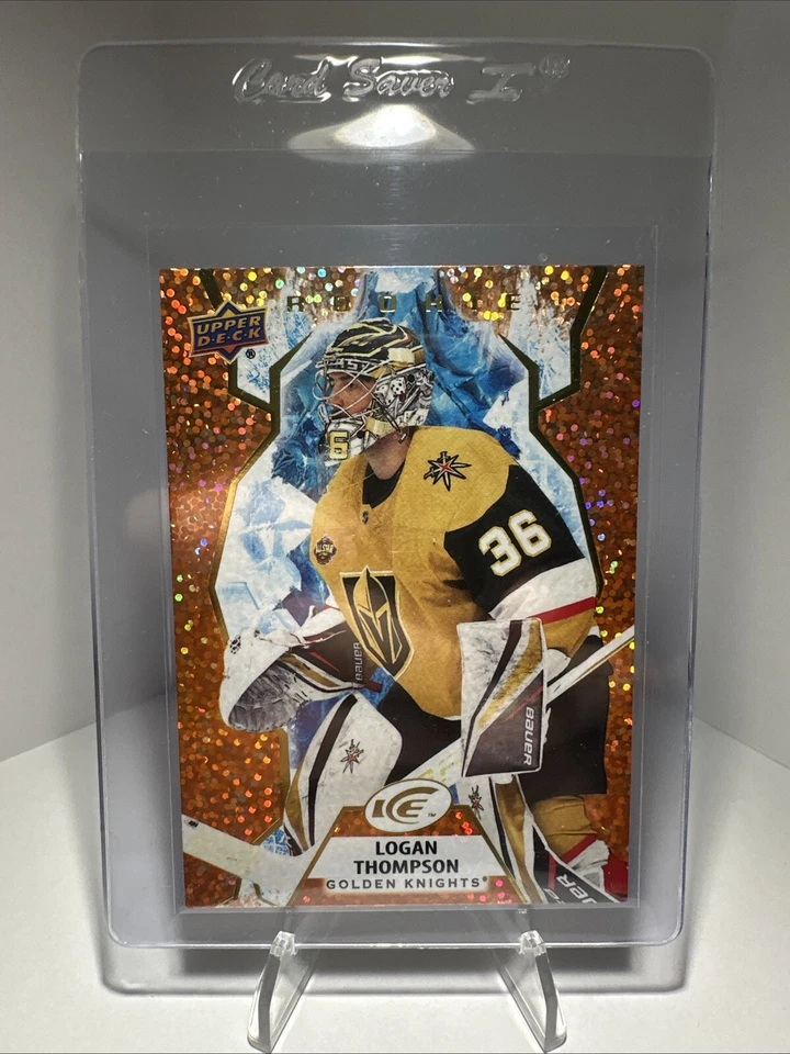 LOGAN THOMPSON  2021-22 ROOKIE Upper Deck ICE ORANGE#131  Vegas Golden Knights🔥 - Image 1 of 4