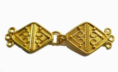 2 Set 62X19mm Bali Toggle Clasp 3 Strand 18k Gold Plated Jewelry Making cx-41 - Image 1 of 3