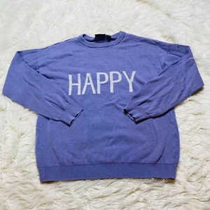 Suéter Happy Mujer Pequeño Cuello Redondo Esmara Heidi Klum Spellout Pullover Púrpura - Imagen 1 de 10