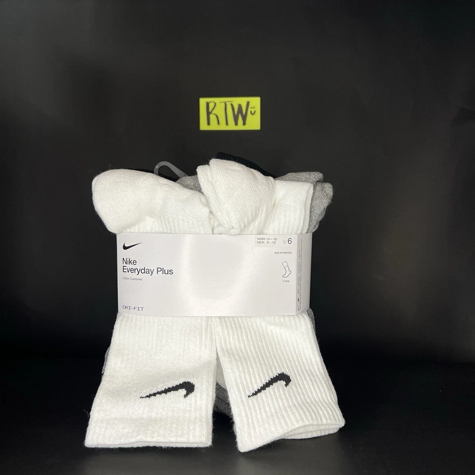 Nike Everyday Plus Crew Socks Men’s XL 12-15 Rainbow Skittles 6-Pack Cushioned