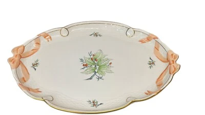 Schleifchentablett Herend Hagebutte Wunderschön u. edel  - Bild 1 von 2