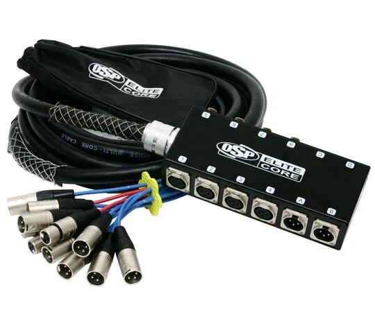Elite Core 8 x 4 Channel 25' ft Pro Audio Cable XLR Mic Stage Snake - PS8425 - Image 1 of 1