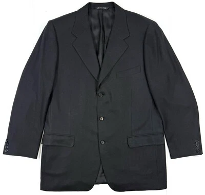 Canali Mens Silk Cashmere Sport Coat Suit Jacket Size 42R Black Made In Italy - Image 1 of 4