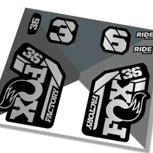 Fox 36 Factory 2021 Fork Decals - Metallic Silver - Licensed By Fox - Picture 1 of 2