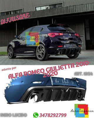 ✨DIFFUSOR GEEIGNET FÜR ALFA ROMEO GIULIETTA LOOK TUNING GLOSS BLACK -✨ - Bild 1 von 4