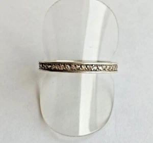 Ring Memory Silber 925 mit vielen Steinen Bandring Gr. 18,5 mm - 58 (2052) - Bild 1 von 3