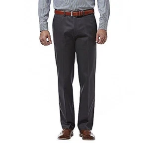 Haggar Men's Slim-Straight Premium Flex Dress Pants, Dark Gray, Size 32X32 - Afbeelding 1 van 4