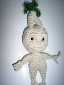 Hand crocheted mandrake, 13" tall   a - Picture 1 of 4