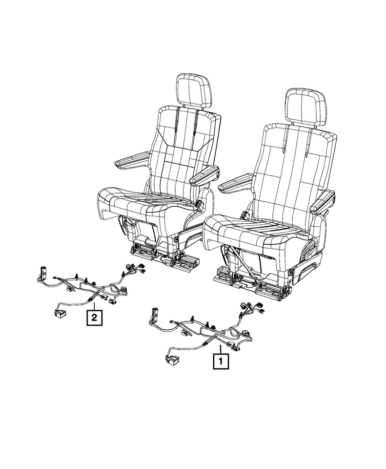 Cableado asiento trasero izquierdo Dodge Grand Caravan 2011-2016 genuino Mopar 68101740AA Foto 1 de 1