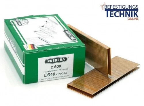 2.600 Heftklammern Prebena ES40CNKHA verzinkt für 2XR-ES40 2P-ES40SDS KL-17