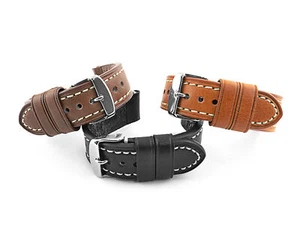 MENS WATCH STRAP GENUINE LEATHER CATALONIA 18 MM, 20 MM, 22 MM, 24 MM US - Picture 1 of 15