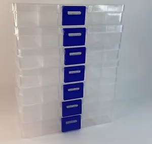 7 pack 10-grid Adjustable Plastic Box Bead Jewelry Container Craft Organizer - Picture 1 of 5