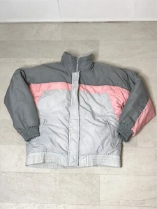 Abrigo para mujer St John’s Bay talla mediana 12-14 gris rosa acolchado chaqueta de invierno - Imagen 1 de 12