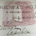 Signed Thoman Oriental Flour Mill Color Letterhead Bill Lansing Michigan 1880