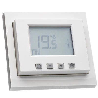 Raumthermostat digital inkl. Berker K.1 polarweiß 13137009 für Fußbodenheizung - Bild 1 von 4